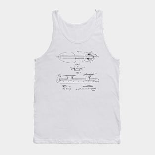 Hockey Skate Vintage Patent Drawing Tank Top